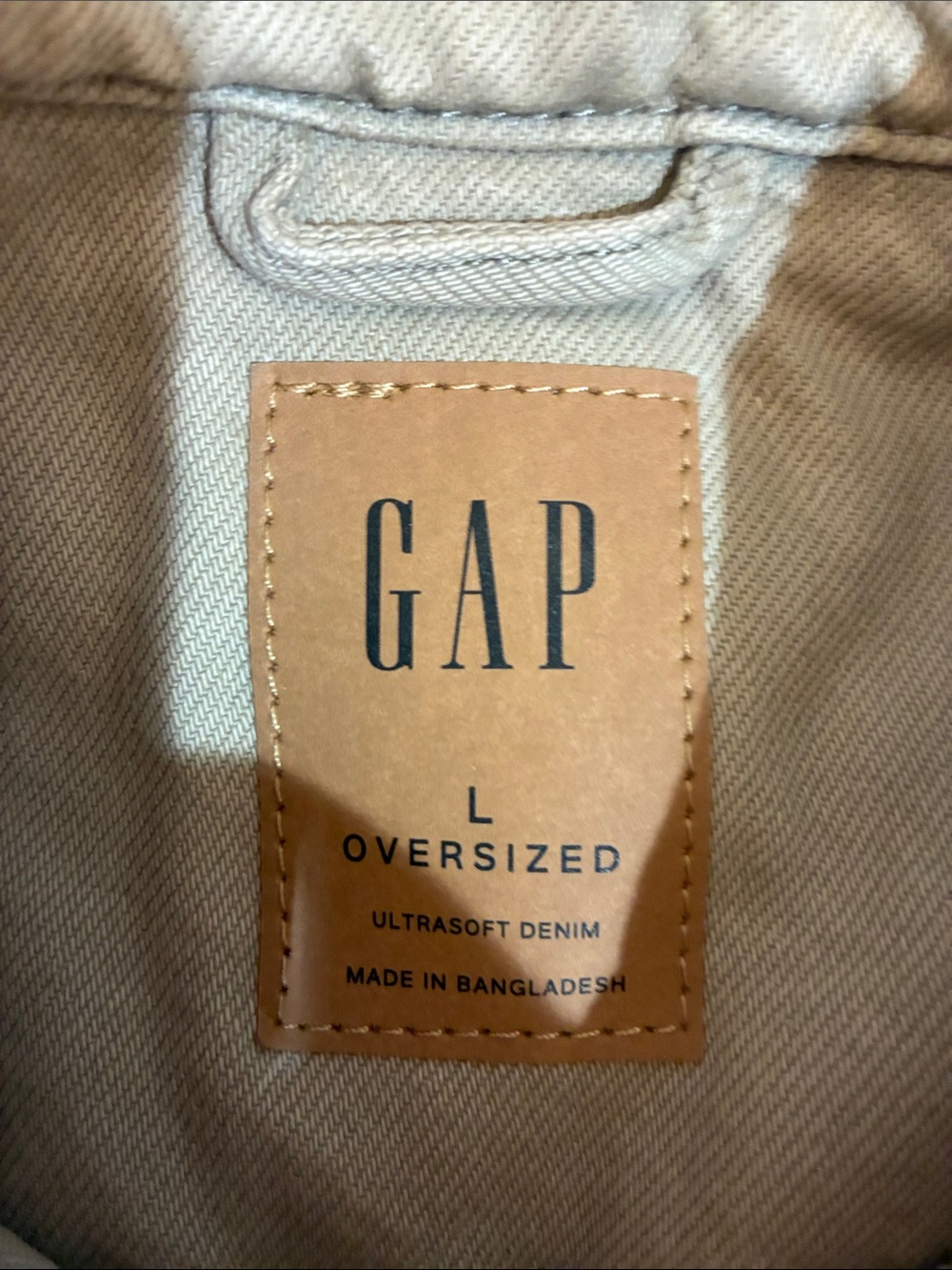 GAP Men's Canvas Shirt Jacket in Beige Size large 2026 collection NWT - Picture 14 of 15